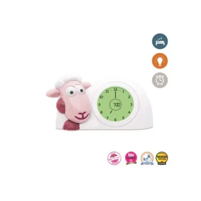 Afbeelding van Sam Slaaptrainer Met nachtlamp functie en slaaptimers Roze / Wit