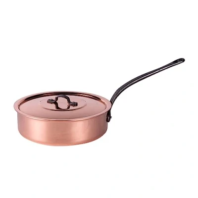 Afbeelding van Baumalu 203012 Koperen Deksel Sauteerpan Diameter: 24 cm, Oranje