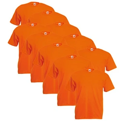 Afbeelding van FRUIT OF THE LOOM Zwaargewicht T shirt voor heren (5 stuks), Oranje