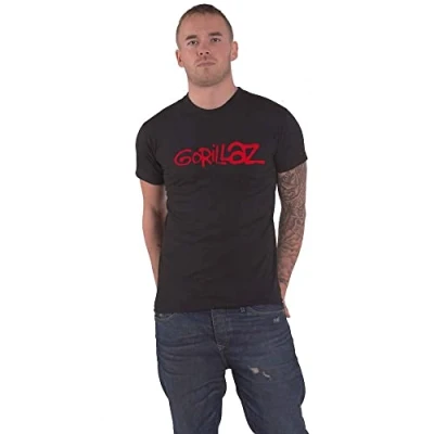 Afbeelding van Gorillaz Logo Heren T shirt M Zwart