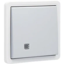 Afbeelding van Spuitwaterdichte (hydro), verlichtbare drukknop 10 A/250 Vac met doorschijnend venster, schroefklemmen en een N.O. of N.G. contact, exclusief opbouw