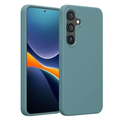 Afbeelding van kwmobile telefoonhoesje geschikt voor Samsung Galaxy S25 Hoesje met siliconen coating Smartphone case in Arctische nacht