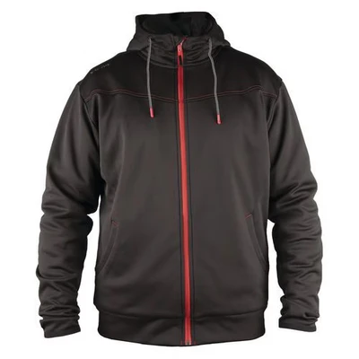 Image de Sweat zippé à capuche noir/rouge