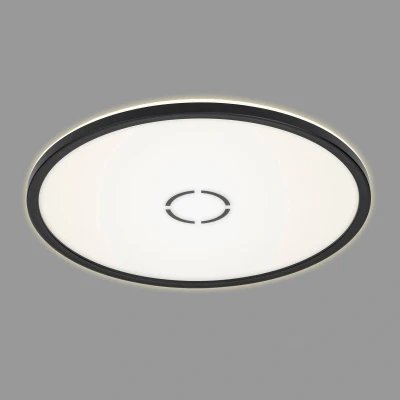 Afbeelding van Briloner Leuchten Led plafondlamp, plafondlamp met achtergrondverlichting, 22 W, 3.000 lumen, 4.000 Kelvin, rond, wit zwart, Ø 42 cm