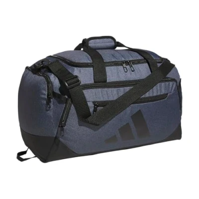 Afbeelding van adidas Defender 5 grote zeezak (100 l), Onix keperstof, grijs/zwart, kleine sporttas (42 liter)