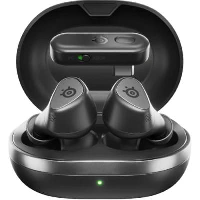 Afbeelding van SteelSeries Arctis GameBuds™ voor Xbox, draadloze gaming hoofdtelefoon, 2,4 GHz + BT 5.3, ANC/transparant, IP55 waterdicht, 40 uur batterij, draadloos opladen, PS5, pc, switch, mobiel