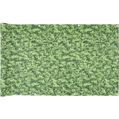 Afbeelding van Tuinscherm plantpatroon 500x75 cm PVC groen