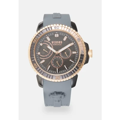 Afbeelding van Versus Versace Aberdeen Extension Horloge, Heren, Maat: One Size, Grey/rose