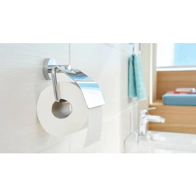Afbeelding van Toiletrolhouder Tesa Smooz 40315 met deksel