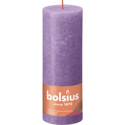 Afbeelding van Rustiek stompkaars 190/68 Vibrant Violet Bolsius
