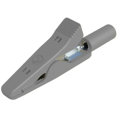 Afbeelding van SKS Hirschmann MA 1 Miniatuur krokodilklem Grijs Klembereik (max.): 4 mm Lengte: 41.5 stuk(s)