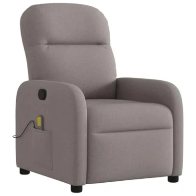 Afbeelding van vidaXL Massagestoel verstelbaar stof taupe4015593