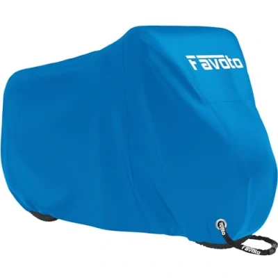 Afbeelding van Favoto Fietshoes voor buiten, beschermhoes fiets, tegen stof, regen, uv, sneeuw, mountainbike en racefiets, 200 x 70 110 cm, blauw