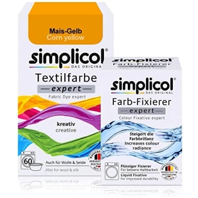 Afbeelding van simplicol : Complete kit Expert + fixeermiddel: je express kleuring (verpakking van 300 g fles 90 ml) maïsgeel