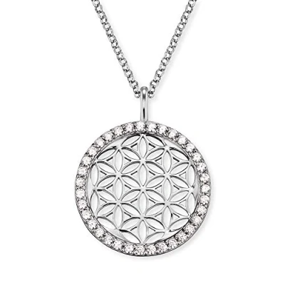 Afbeelding van Engelsrufer ERN LILLIFL ZI dames halsketting hanger 925 Sterling zilver zirkonia 2,1 cm Zilver, 2,1cm,