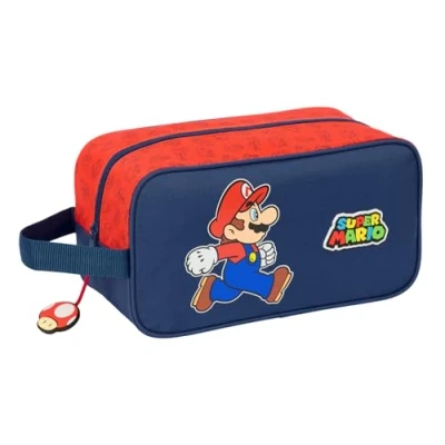 Afbeelding van Reisschoenenrek Super Mario Trick Rood Donkerblauw 29 x 15 14 cm