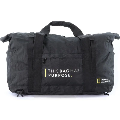 Afbeelding van National Geographic Opvouwbare Reistas / Weekendtas Sporttas 48 Liter Vegan Pathway Zwart