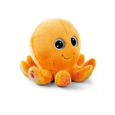 Image de Doudou GLUBSCHIS Pieuvre Olly Polly 15cm orange Peluche douce, adorable pour câliner et jouer, enfants adultes, une excellente idée cadeau 61843