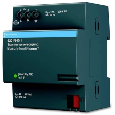 Afbeelding van ABB Busch Jaeger Voeding 640mA DIN Rail 6201/640.1 2CKA006220A0001 E3QPN