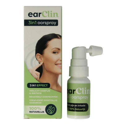 Afbeelding van EarClin Oorspray 3in1 100% natuurlijk Oorsmeer Verwijderaar Oordruppels Oorreiniger Oorspuit Verlicht pijn &amp; Irritatie Behandelt Oorproppen Alternatief Wattenstaafjes