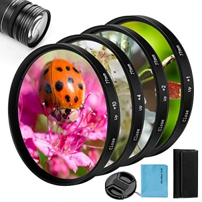 Afbeelding van Fotover 4 delige close upfilterset 49 mm (+1, +2, +4, +10) macro filter accessoire up met filterzak voor DSLR camera Canon, Nikon, Sony, Pentax, Olympus,