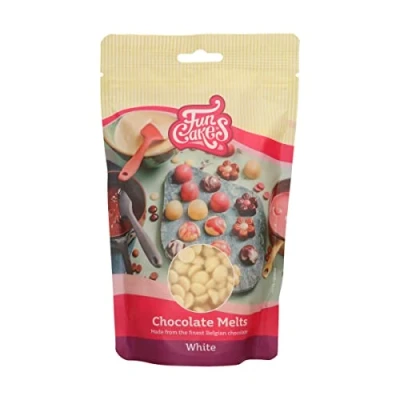 Afbeelding van FunCakes Chocolade Melts Wit 350g Smeltchocolade