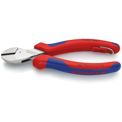 Afbeelding van Knipex 735160TBK X Cut Kracht Zijsnijtang met borghaak 160mm