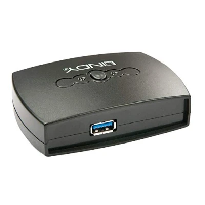 Afbeelding van Lindy USB 3.0 schakelaar 2 poorten, KVM schakelaars, Zwart