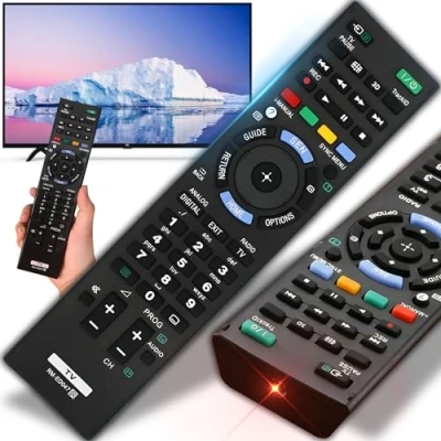 Afbeelding van Retoo Afstandsbediening voor Sony Bravia universele vervanging tv&#039;s 4K OLED Remote Smart TV model RM YD047 zwart