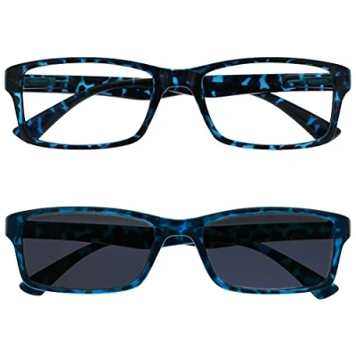 Afbeelding van UV Reader leesbril, Schubbenblauw