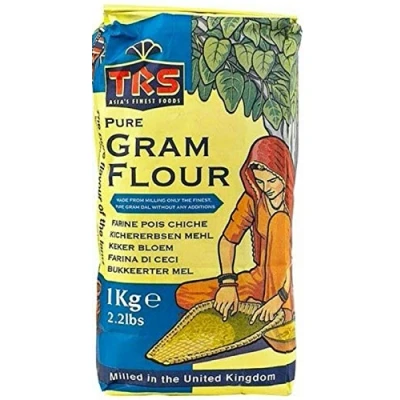 Afbeelding van Besan kikkererwtenmeel 1 kg TRS gram voor pakoras, bhajis uien