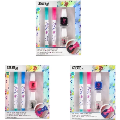 Afbeelding van Create It! Nagel Design Stiftenset Blauw