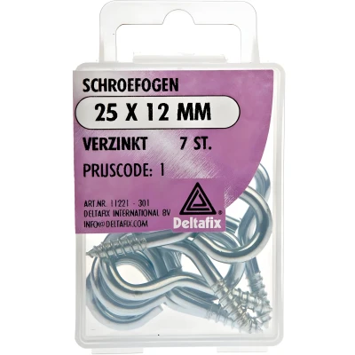 Afbeelding van Deltafix Schroefogen verzinkt 25x12 mm 7 stuks