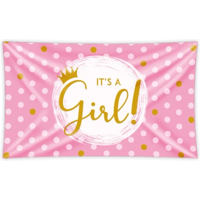 Afbeelding van Gevelvlag It&#039;s a Girl XXL 150x90cm