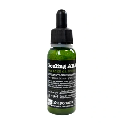 Afbeelding van La Saponaria Peeling AHA met Italiaanse fruitzuren exfoliërende, regenererende en gladmakende werking, bevordert de huidvernieuwing, 30 ml