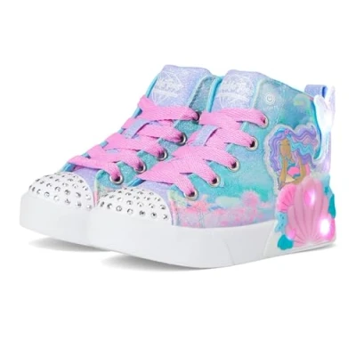 Afbeelding van Skechers Light UP Twinkle Magic Sneakers hoog blue/multicoloured voor kinderen, Maat: 28, Blue/multi coloured Textiel/ synthetisch