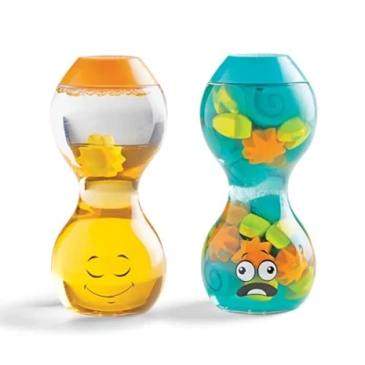 Afbeelding van hand2mind Learning Resources Focus Express Your Feelings flessen, boos en kalm, sensorisch speelgoed, anti stress, sociaal emotioneel leren, vanaf 3 jaar, 96241, meerkleurig, M