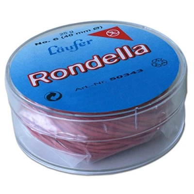 Image de Läufer Rondella 50343 Anneaux en caoutchouc n6 Diamètre 40 mm Boîte ronde 25 g Rouge Extra durable Ø