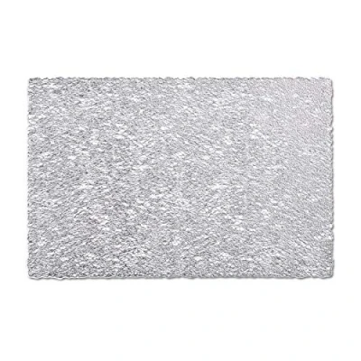 Afbeelding van Zeller placemats gevlochten glanzend zilver rechthoekig 30 x 45 cm