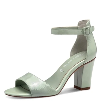 Afbeelding van Tamaris Sandalen met hoge hak, Dames, Maat: 41, Mint patent Kunststof