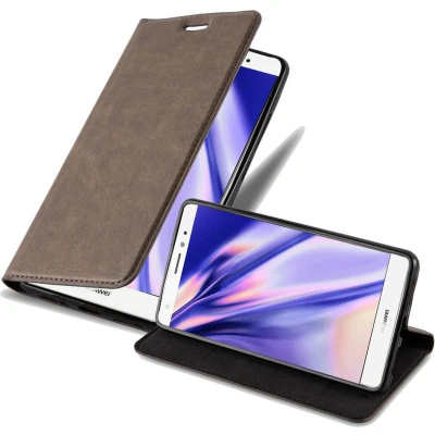 Afbeelding van Cadorabo Hoesje geschikt voor Huawei MATE S in KOFFIE BRUIN Beschermhoes met magnetische sluiting, standfunctie en kaartvakje Book Case Cover Etui