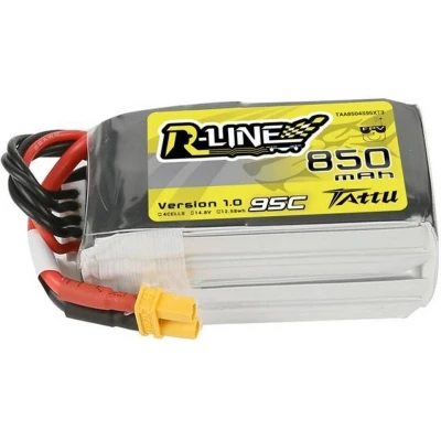 Afbeelding van Tattu LiPo accupack 14.8 V 850 mAh Aantal cellen: 4 95 C Softcase XT30