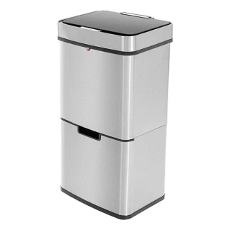 Afbeelding van Hailo Öko Vario XL 0656 001 Afvalscheidingssysteem 50 l RVS, Kunststof Zilver Anti vingerafdrukken, Met automatische deksel 1 stuk(s)