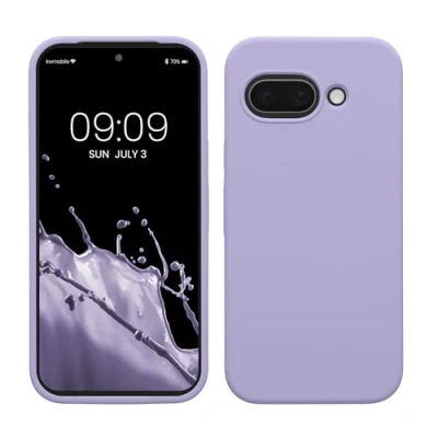 Afbeelding van kwmobile telefoonhoesje geschikt voor Google Pixel 9a Hoesje met siliconen coating Smartphone case in lavendel