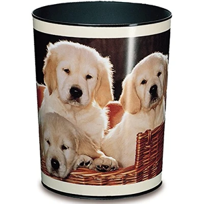 Afbeelding van Läufer 26551 Prullenbak voor honden, 13 liter, perfect de kinderkamer, rond, stevige kunststof, verschillende motieven, 24.5 x 30 cm