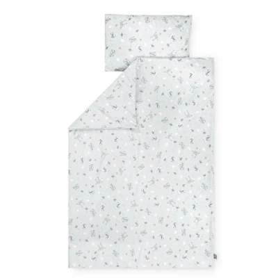 Afbeelding van Julius Zöllner, Beddengoed voor kinderen, Kinderbeddengoed Jersey Savannah Grijs 100 x 135 + 40 60 cm