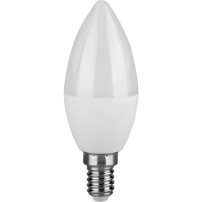 Afbeelding van V TAC 2142151 LED lamp Energielabel F (A G) E14 Kaars 4.50 W Warmwit (Ø x h) 36.5 mm 100 1 stuk(s)