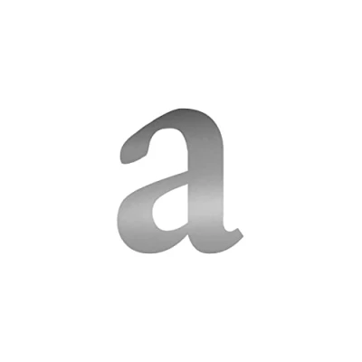 Afbeelding van Lettersticker zilver Serifs hoogte 10 cm huisnummer sticker extra letter om op te plakken voor buiten, brievenbus, deur, weerbestendig