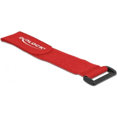 Afbeelding van Klittenband kabelbinders met gesp 280 x 38mm / rood (3 stuks)