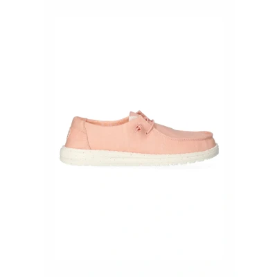 Afbeelding van Hey Dude Wendy Sportieve veterschoenen, Dames, Maat: 37, Pink Textiel